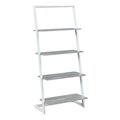 Convenience Concepts Graystone 4 Tier Ladder Bookcase & Shelf, Faux Birch & White Frame - 25.25 x 57 x 18 in. HI2539864